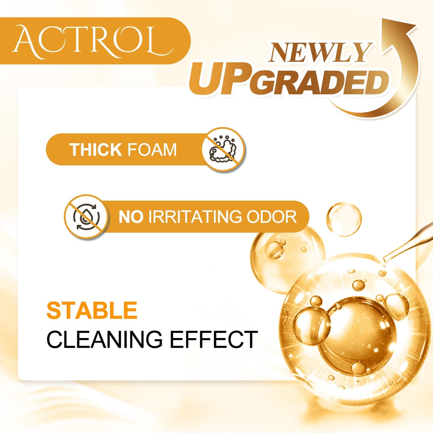 ACTROL Eyelash Extension Cleanser Milk 1L Natural Lash Extension Shampoo Professional Eyelid Foaming Cleanser Paraben & Sulfate Free Non-lrritating with Salon and Home Care
