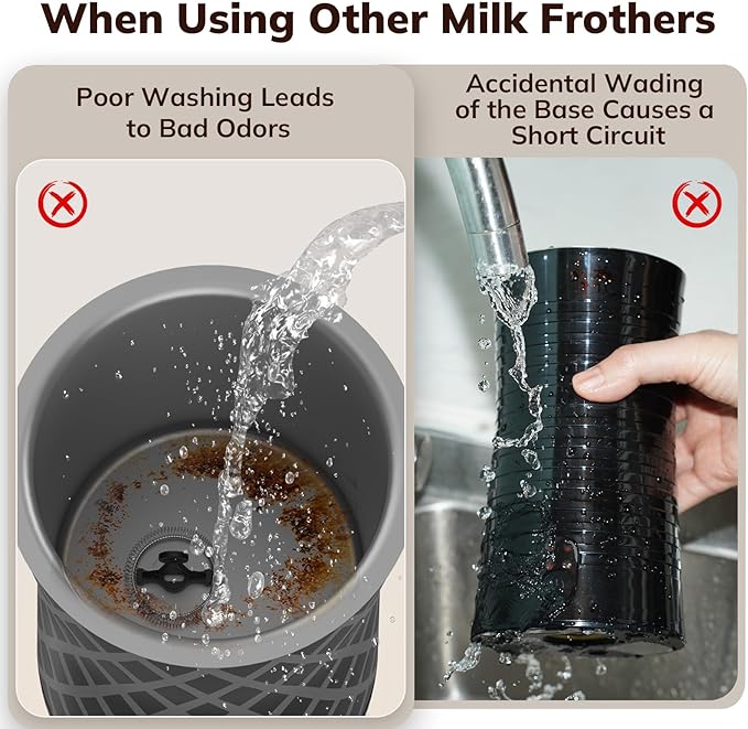 Large Electric Milk Frother and Steamer, 16.9oz/500ml Milk Steamer and Frother for Latte or Hot Chocolate, Dishwasher Safe, BPA Free, 6 Functions, Enjoy Perfect Milk Froth in 2 Min (White-Glass)