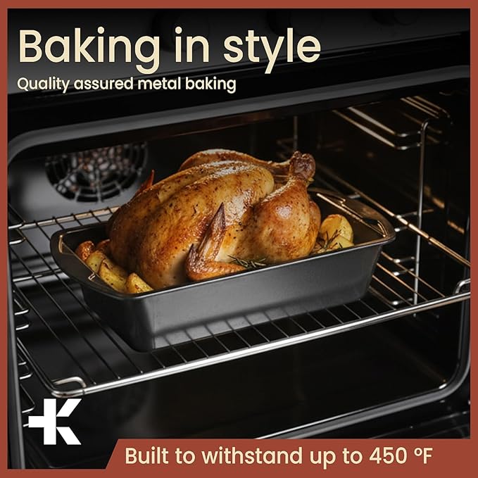 BAKKENMASTER Bakken- Swiss Loaf Pan Set 1-Piece - Deluxe Nonstick Carbon Steel Bakeware for Perfect Bread and Cakes – Dishwasher Safe, Premium Pans for Home Baking
