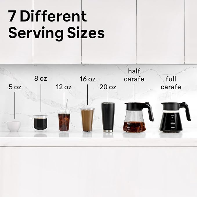 Braun MultiServe Plus 10-Cup Drip Coffee Maker - Hot & Cold Multi-Serve Brewer with Programmable Timer and Auto Start, Over Ice Function, Stainless Steel & Pod-Free Design, KF9270SI