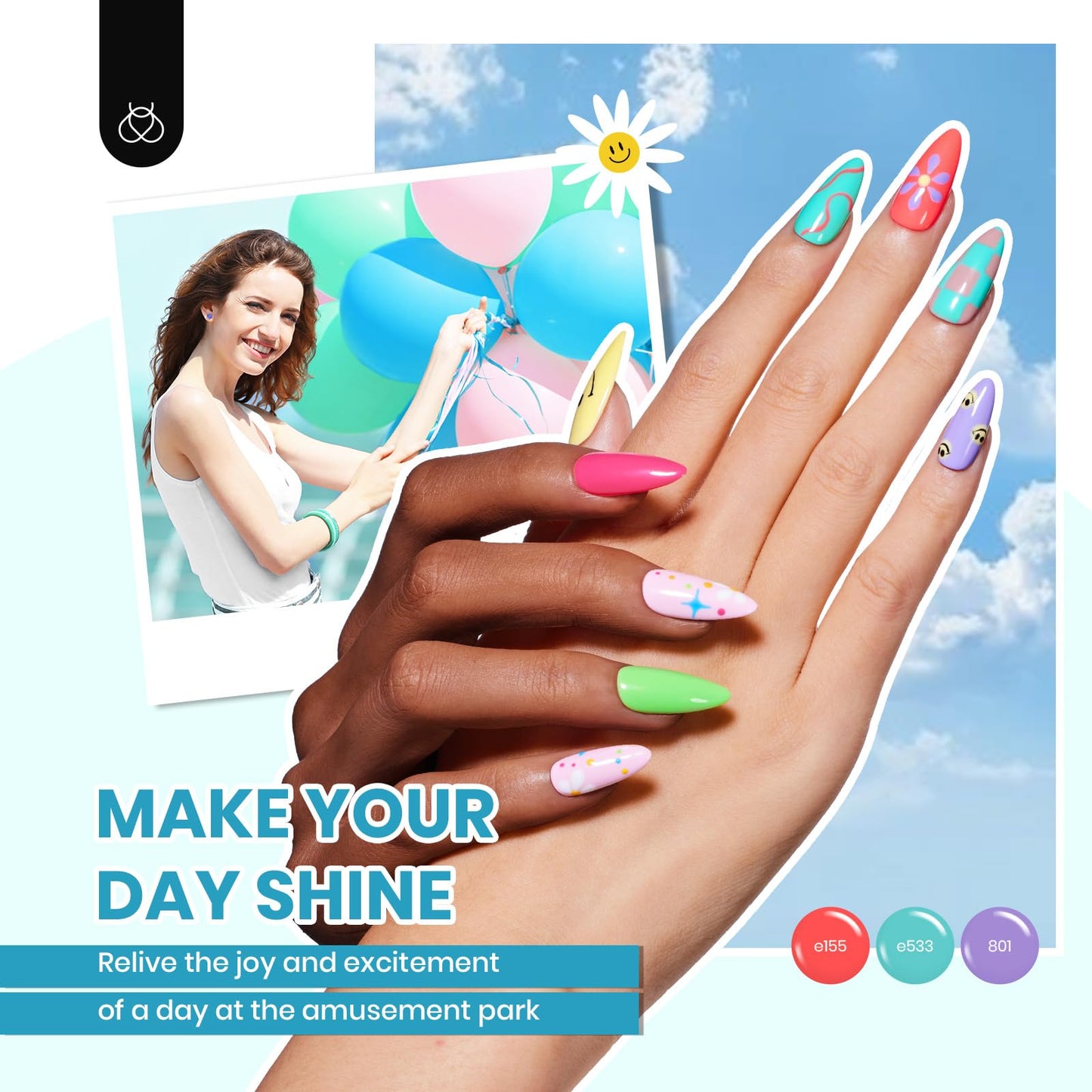 Beetles 85 Pcs Gel Nail Polish Kit with U V Light 55 Colors Gel Nail Kit for Beginners with Everything at Home Gel Polish Manicure Winter Nail Art Jelly Nails Emotional Spectrum Collection