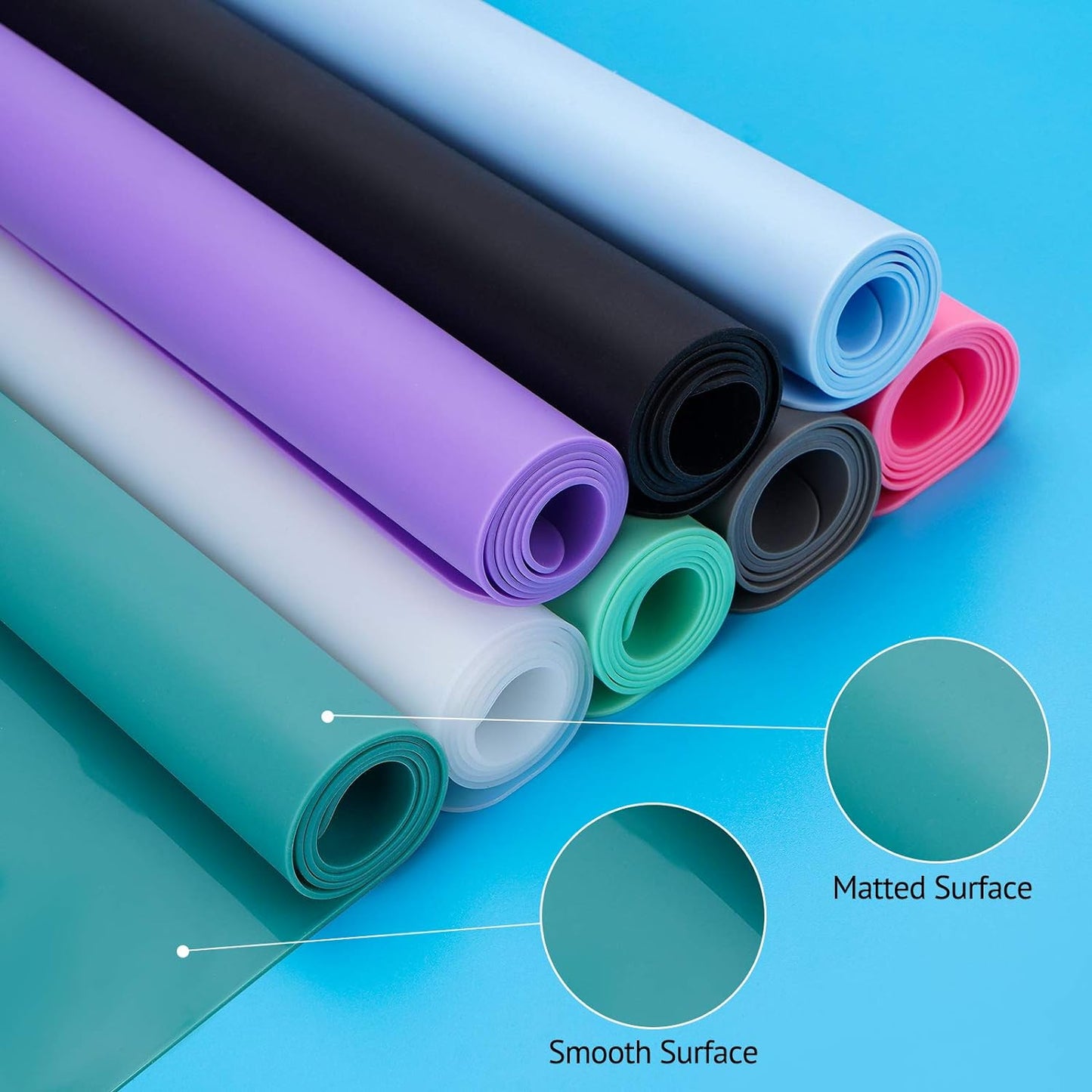 Gartful Silicone Mats for Kitchen Counter, Thicker 0.06", 25 x 17 inches Multipurpose Table Mat, Silicone Pad Desk Work Mat, Nonstick Nonskid Heat-Resistant Pad, Placemat, Black