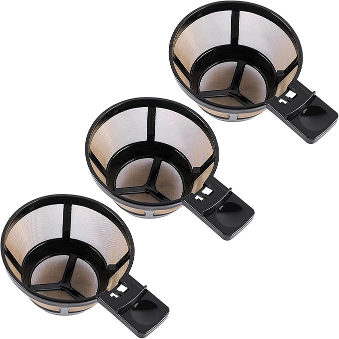 KEEPOW Reusable Coffee Basket Filter, Parts compatible with Hamilton Beach 2-Way Brewer Coffee Maker Models 49980A 49980Z 49933 47650 Accessories 3 Pack