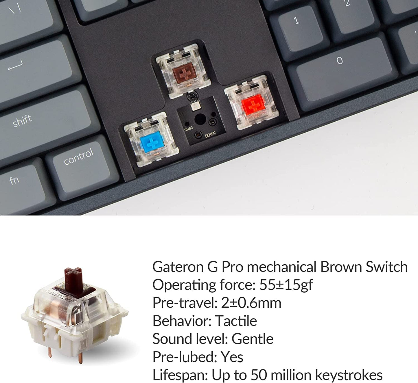 Keychron K10 RGB Full Size Layout Hot-Swappable Mechanical Keyboard for Mac Windows, Multitasking 104-Key Bluetooth Wireless/USB Wired Gaming Keyboard with K Pro Brown Switch Aluminum Frame