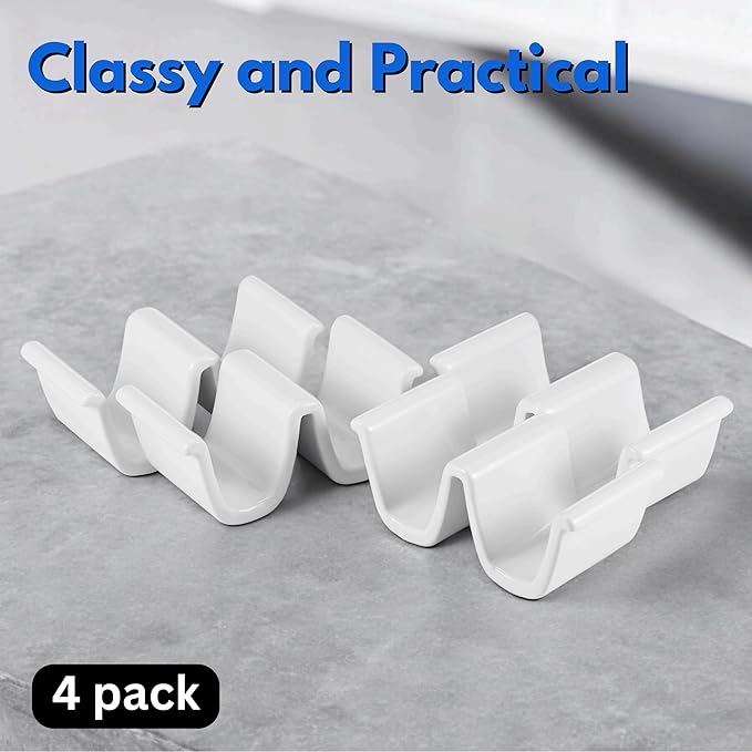 Dual Taco Holder 4 Pack + Taco Holder Kit Silver