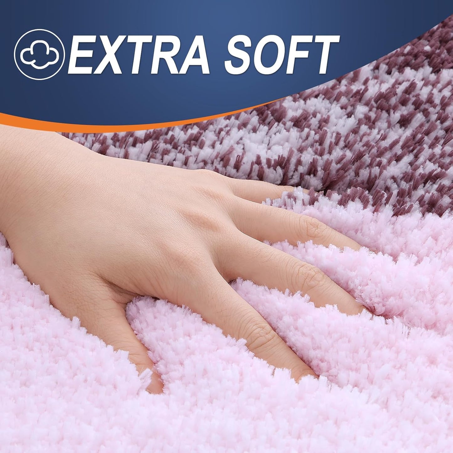 OLANLY Bathroom Rugs Mat 36x24, Extra Soft Absorbent Microfiber Bath Rugs, Rubber Backing, Quick Dry, Machine Washable Bath Mats for Bathroom Floor, Tub and Shower, Home Decor Accessories, Mauve