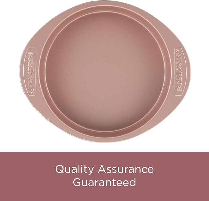 Farberware Baking Nonstick Cake Pan, Rectangle, 9 Inch x 13 Inch, Red Rose Gold