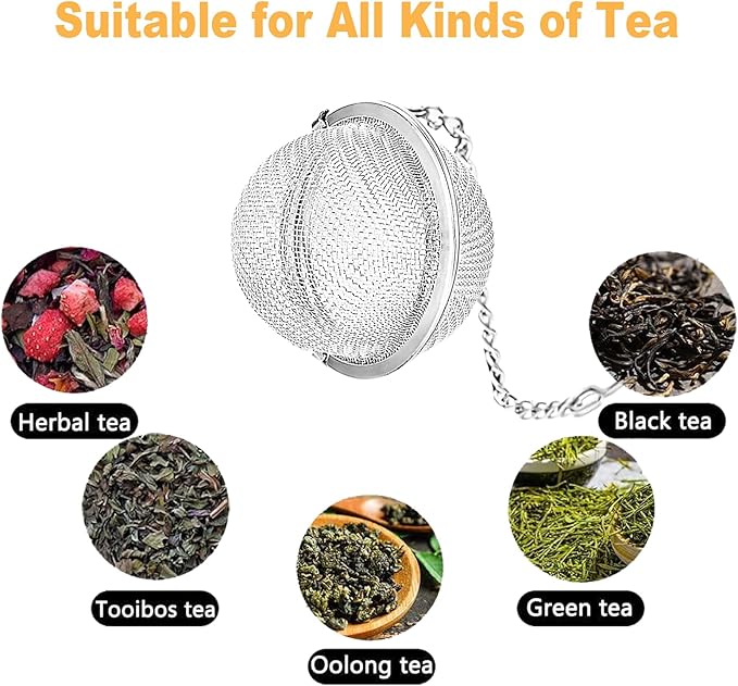 Tea Infuser 2 pcs TeaSanavie Tea Strainer Handmade Honey Bee & Spider Loose Leaf Tea Steeper Tea Ball with Bee Charm Pendant Tea Infusers for Loose Tea