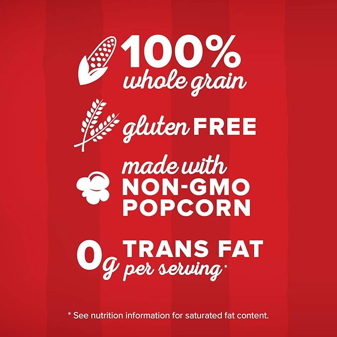 Orville Redenbacher’s Microwave Popcorn, Butter Flavor, 3g Fiber Per Serving, 3.29 oz., 36-Count (Pack of 2)