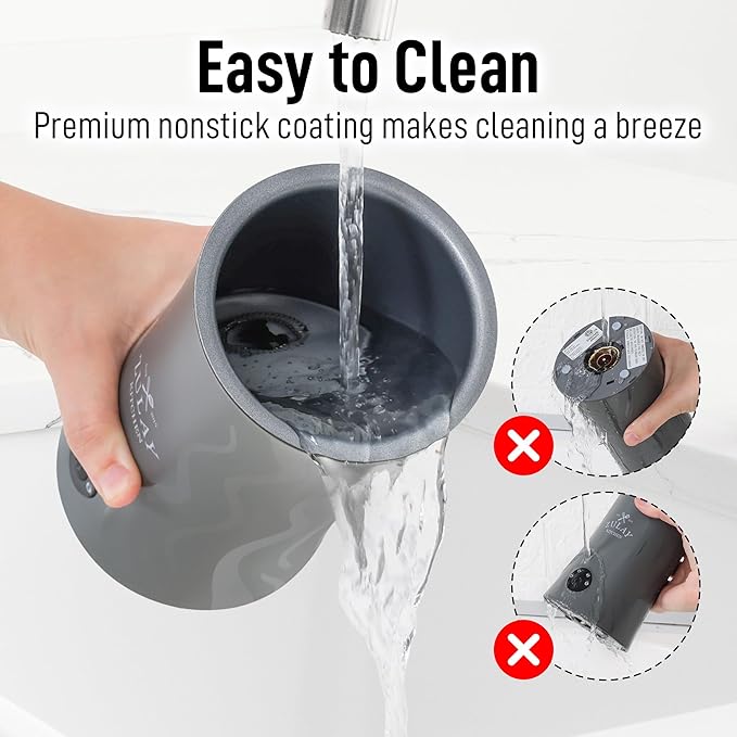 Zulay 4-in-1 Milk Frother and Steamer - Automatic Hot and Cold Foam Maker with Auto Shut Off & Temperature Control for Coffee, Latte, Cappuccino, Hot Chocolate - Gray