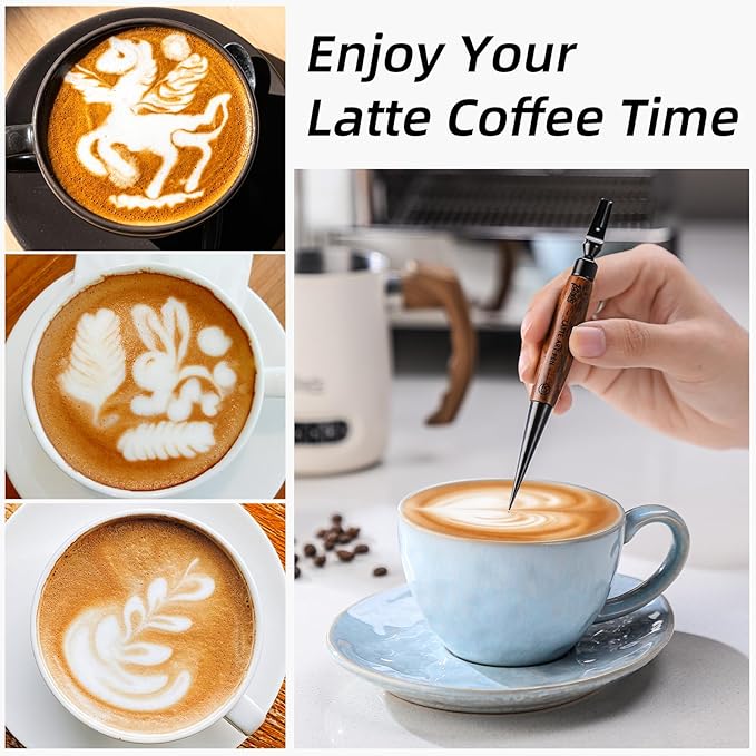 Bincoo Star Milk Frothing Pitcher 21oz/600ml,Espresso Steaming Pitcher,Espresso Machine Accessories,Milk Coffee Cappuccino Latte Art Pen for Home Coffee Bar