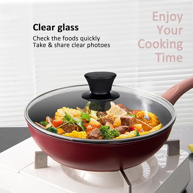 Glass Lids, Replacement Tempered Clear Glass Lids with Steam Vent，Covers For pots, pans and skillets，Available in Small and Large 8, 9.5, 10.25, 11, 12, and 12.5 Inch