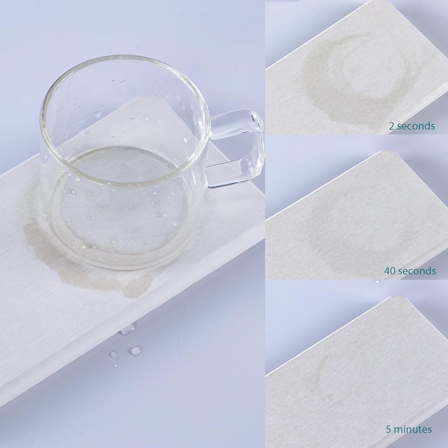 2 Pcs Water Absorbing Stone Trays, Kitchen/Bathroom Sink Soap Dish, Diatomite Tray Used for Hand Soap & Cosmetic Bottles in The Modern Home, 3.54" W x 9" L, White