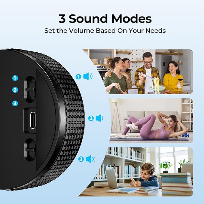 Rechargeable Magnetic Kitchen Timer for Cooking, Building 800mAh Battery Large Display Digital Countdown Countup Timer, 3 Preset 5/15/25 Mins Loud Alarm for Baking Grilling Studying - 2PCS