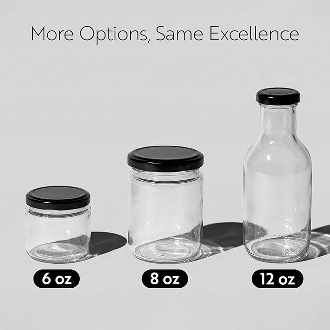 Restaurantware 10 Pack Of Glass Jars, 8 Oz Durable Glass Jars With Lids, Small Mason Jar For Food Reusable Hot And Cold Friendly, For Restaurants And Kitchens, Clear Storage Jar