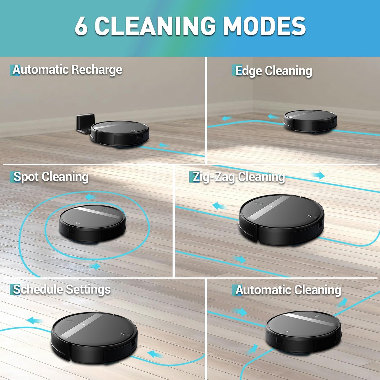 Kilgone Robot Vacuum and Mop Combo, 2-in-1 Robotic Vacuum Cleaner with Tangle-Free Suction, WiFi/Alexa/App Control, Auto Recharge, Ultra-Slim Quiet Design for Pet Hair, Hard Floors & Low-Pile Carpets