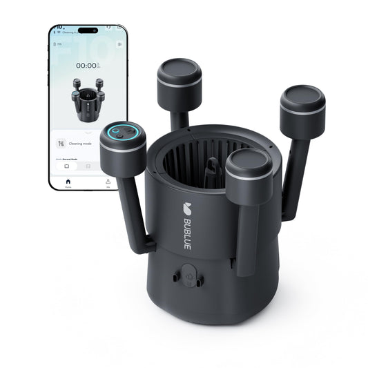 BUBLUE F10 Robotic Surface Skimmer, Pool Cleaner with Powerful Suction, Dual Motor, 5L Filter, Dual Cleaning Modes, Smart App Control, One-Tap Docking, LED, AI Navigation, for Pools up to 538 Sq.Ft.