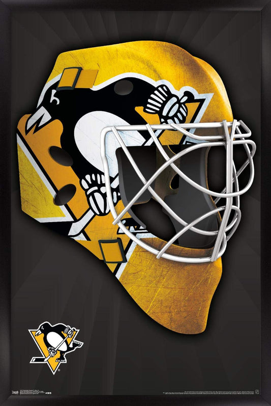 Trends International NHL Pittsburgh Penguins - Mask 16 Wall Poster, 14.725" x 22.375", Black Framed Version
