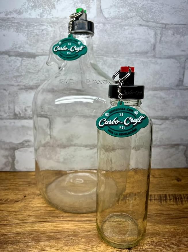 Kombucha.com Carbo-Caps: The Swingtop Slayer and Ultimate Carbonation System for Craft Beer & Kombucha Home Brewing. Viva La Revolución! (35 psi (Medium Carbonation), 1 Carbo-Cap + PRV)