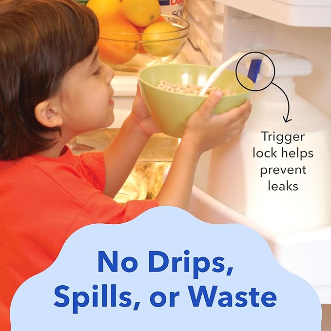 Magic Tap Automatic Drink Dispenser for Fridge, Teal (1 Pack), No Spill Milk Dispenser for Fridge, Automatic Milk Dispenser Pump for Gallon Jugs, Water & Juice, Fits Most Bottles, Batteries Required