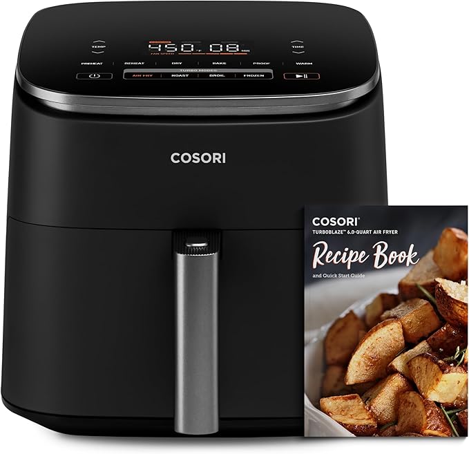 COSORI Electric Pressure Cooker 6 Quart, 9-in-1 Instant Multi Cooker & Air Fryer TurboBlaze 6.0-Quart Compact Airfryer that Roast, Bake, Proof, 9 Functions
