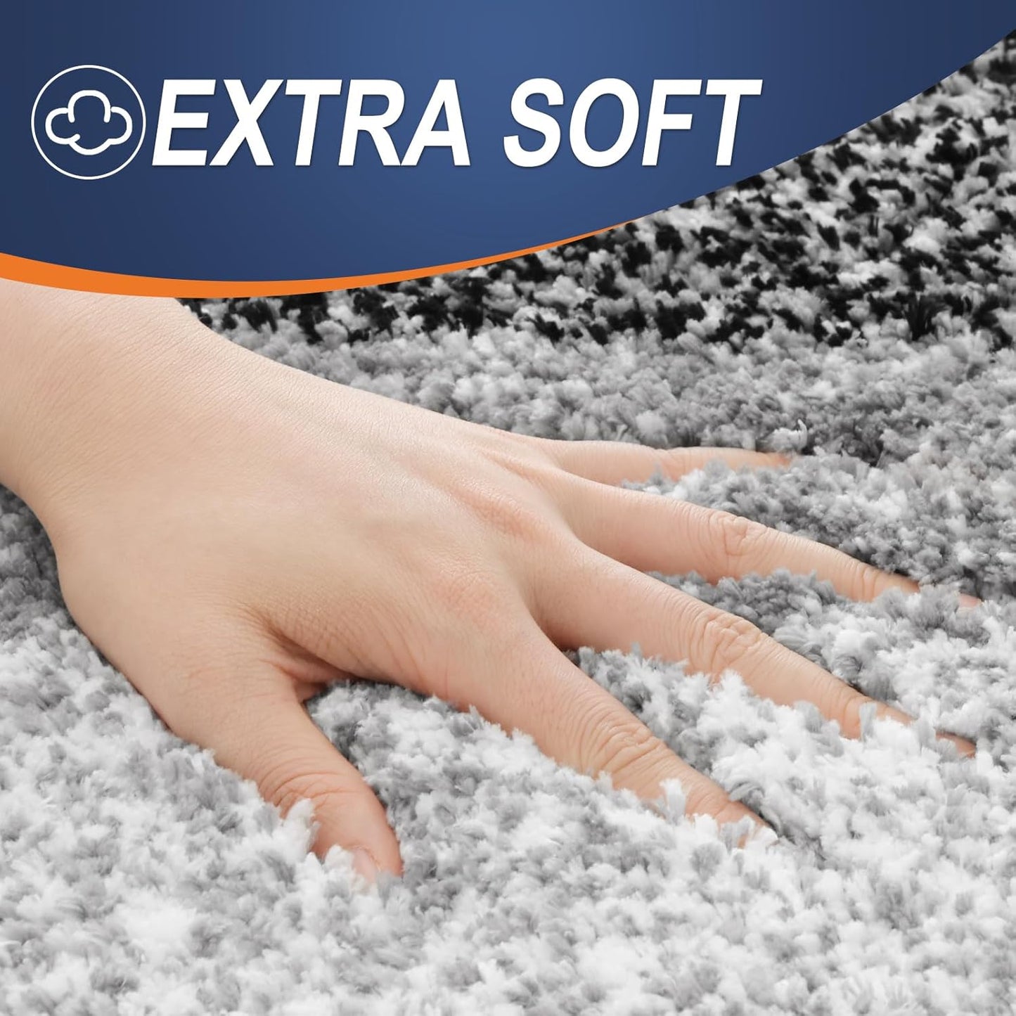 OLANLY Bathroom Runner Rugs 45x27, Extra Soft Absorbent Microfiber Bath Rugs, Rubber Backing, Quick Dry, Machine Washable Bath Mats for Bathroom Floor, Tub and Shower, Home Decor Accessories, Black