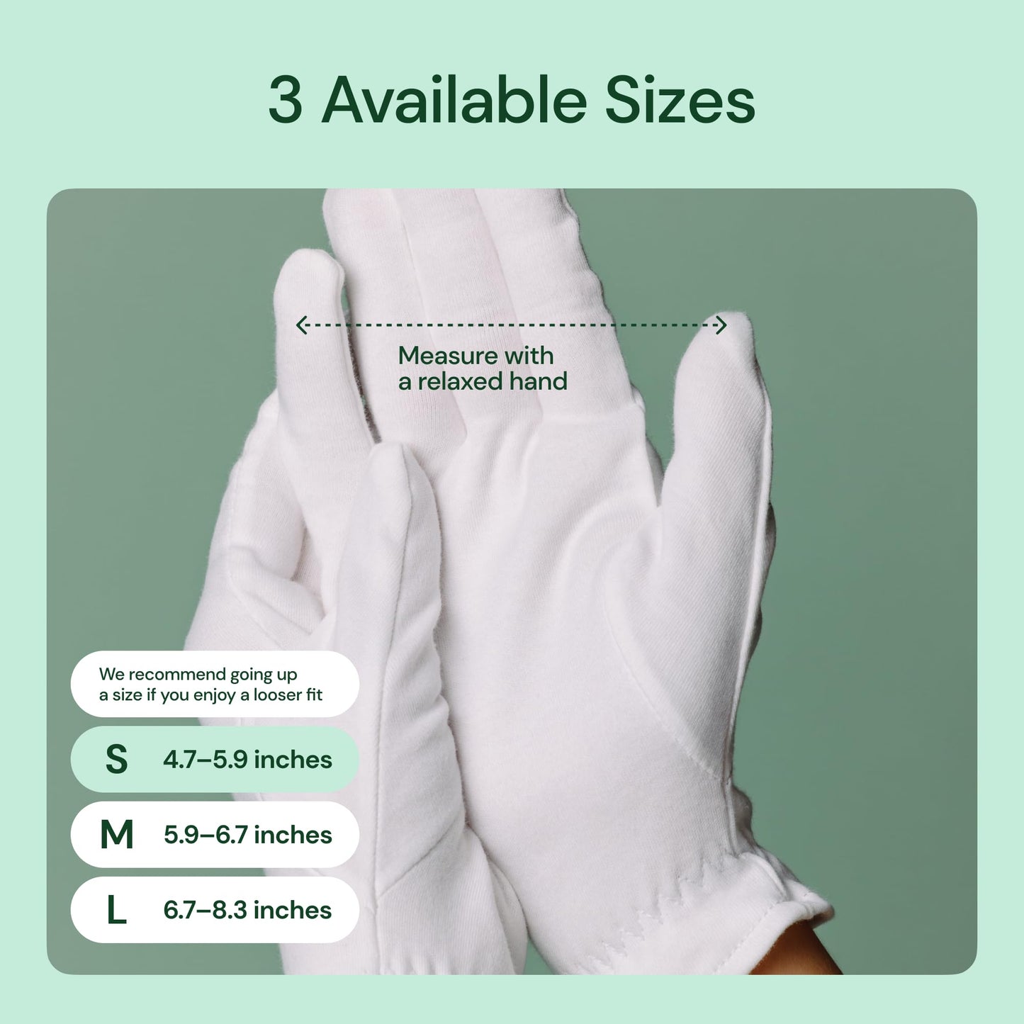 Clearbody Organics White Organic Cotton Gloves 5 Pairs (10 Pcs) – 100% Organic Cotton Gloves for Dry Hands –Reusable Moisturizing Gloves for Cracked Hands Repair (Medium)