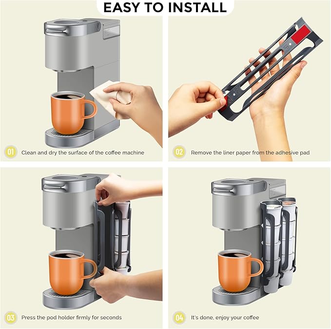 K Cup Holder for Keurig: Coffee Pod Holder for Counter Small Space - Kcup holders for Wall Mount (2, Oasis Blue)