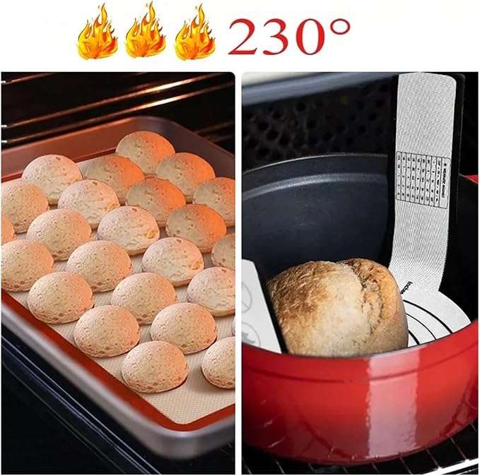 1 Piece Silicone Baking Mat Non Stick Heat Resistant Oven Liner Sheet for Cookie Macaron Bread Tool(Red 42x29.5cm)