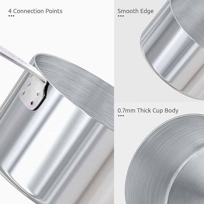 U-Taste 18/8 Stainless Steel Measuring Cups and Spoons Set of 12, and 18/8 Stainless Steel Square Measuring Spoons Set of 8 (Multicolor+Silver)