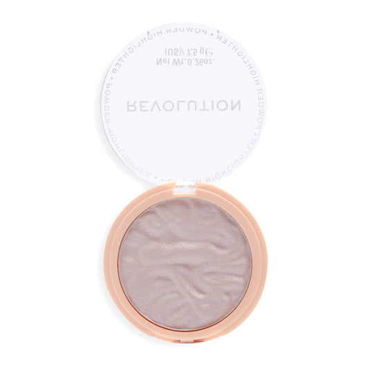 Revolution, Reloaded Pressed Powder Highlighter, Intensely Pigmented for a High Impact Dewy Finish, Peach Lights, 0.22 Oz