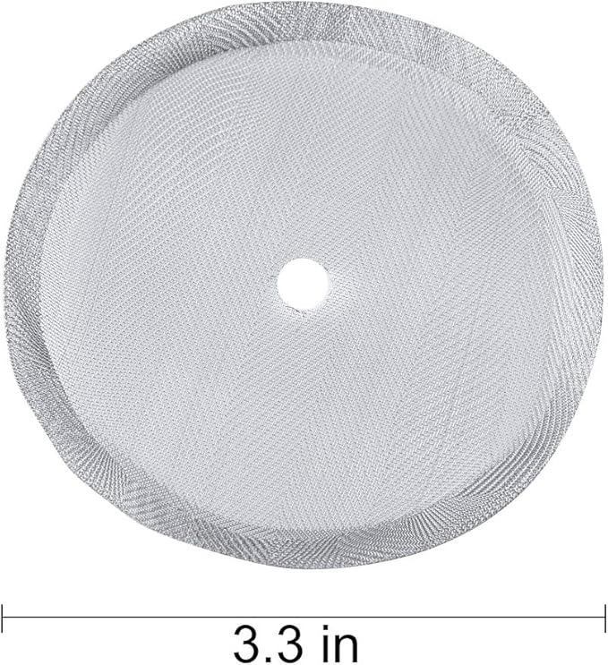 Secura French Press Replacement Screens, Stainless Steel Reusable Mesh Filter for 17 Ounce/12 Ounce, 0.5 Liter/0.35 Liter Coffee Press, 4 Pack
