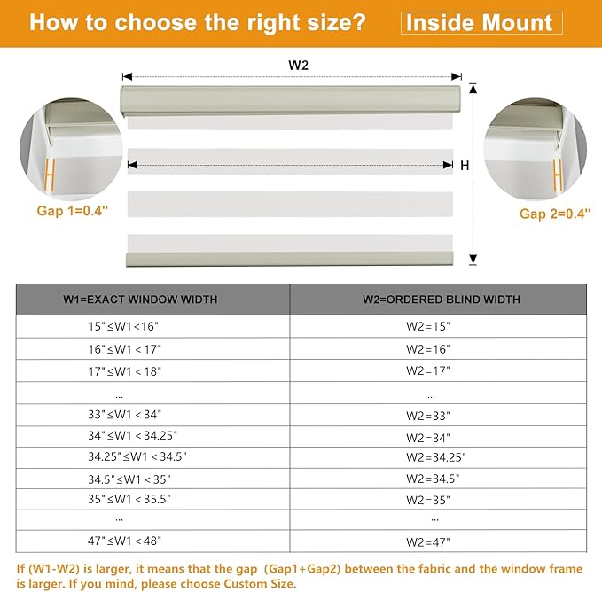 Persilux Custom Size Cordless Zebra Blinds for Windows Free-Stop Roller Windows Shades Dual Layer Light Control for Day and Night, Light Filtering Sheer Shades for Home and Bedroom Cream