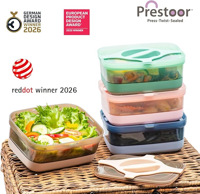 Adult Lunch Box 25.5oz 3 Cups Leakproof Salad and Meal Prep Container Twistlock Lid Reusable BPA-Free Microwave and Dishwasher Safe for Work Lunch (Pink)