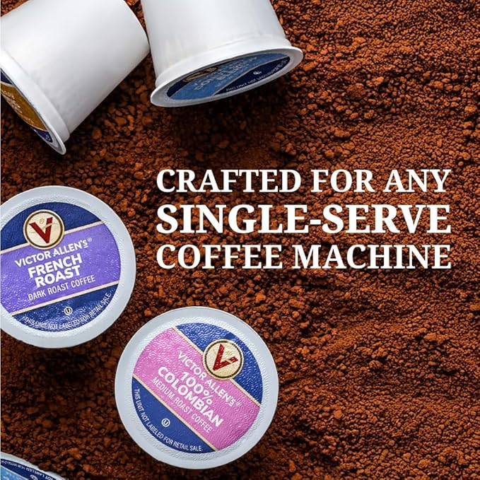 Victor Allen's Coffee Seattle Dark, Dark Roast, 80 Count, Single Serve Coffee Pods for Keurig K-Cup Brewers