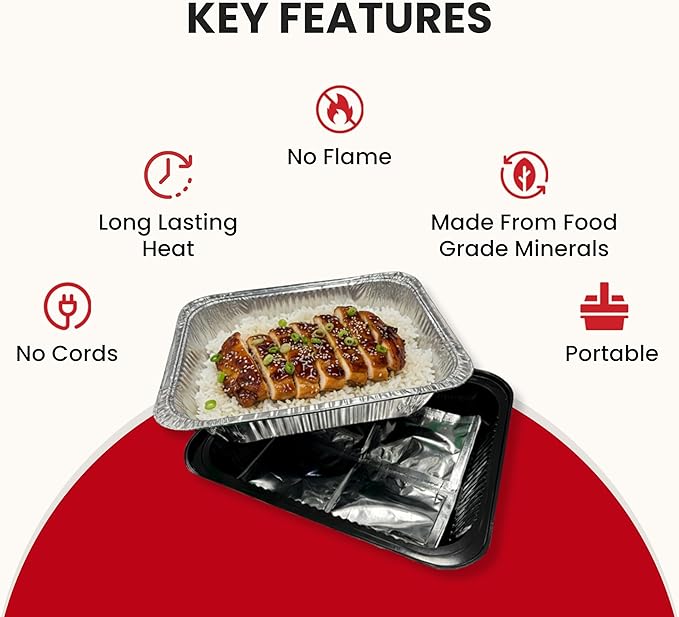 Flameless Food Warming Pads (Pack of 2) - Food Warmers for Parties Buffet Disposable - Party Buffet Servers and Warmers for Half Size Pans - Heating Pads for Chafing Dish- Must-Have Catering Supplies