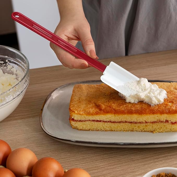 Silicone Rubber Spatulas Pack of 2, Rubber Baking Spatuals 14-Inch, Silicone Spatula for Baking Resistant to High Heat, Nonstick Butter Scrapers Dishwasher Safe