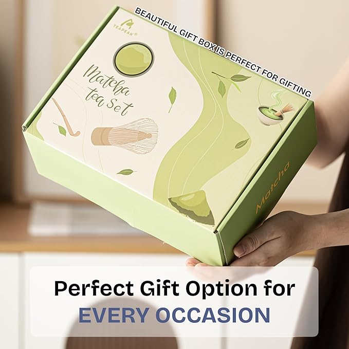 Matcha Whisk Set, 7 PCS Matcha Kit with Matcha Bowl with Spout, Bamboo Matcha Whisk and Scoop, Matcha Accessories & Sifter – Complete Matcha Set for Tea Lovers, Matcha Gift Set (Blue)