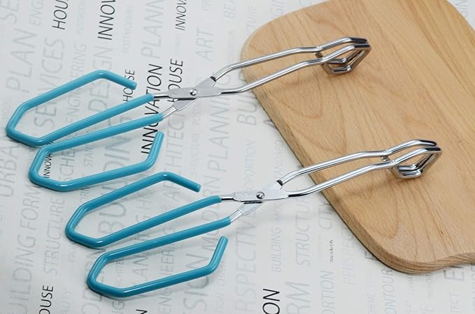 Scissor Cooking Tongs 11-Inch Stainless Steel Scissor Style Tongs, Set of 2