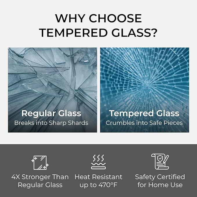 Fab Glass and Mirror Tempered Glass Table Top 30x60 Inch Rectangle 1/4" Thick Clear Furniture Protector with Flat Polish Edge Eased Corners for Coffee Dining Tables Desks