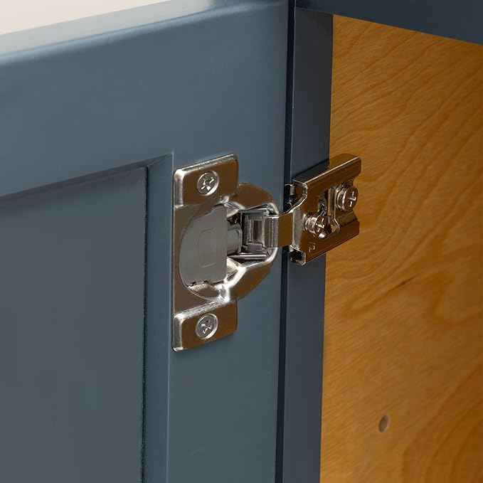 Quicklock RTA (Ready-to-Assemble) 42" Tall Wall Kitchen Cabinets - Shaker Style | 100% Hardwood | Made in America | Soft Close Hardware (Needlepoint Navy, 12''D x 36''W x 42''H)
