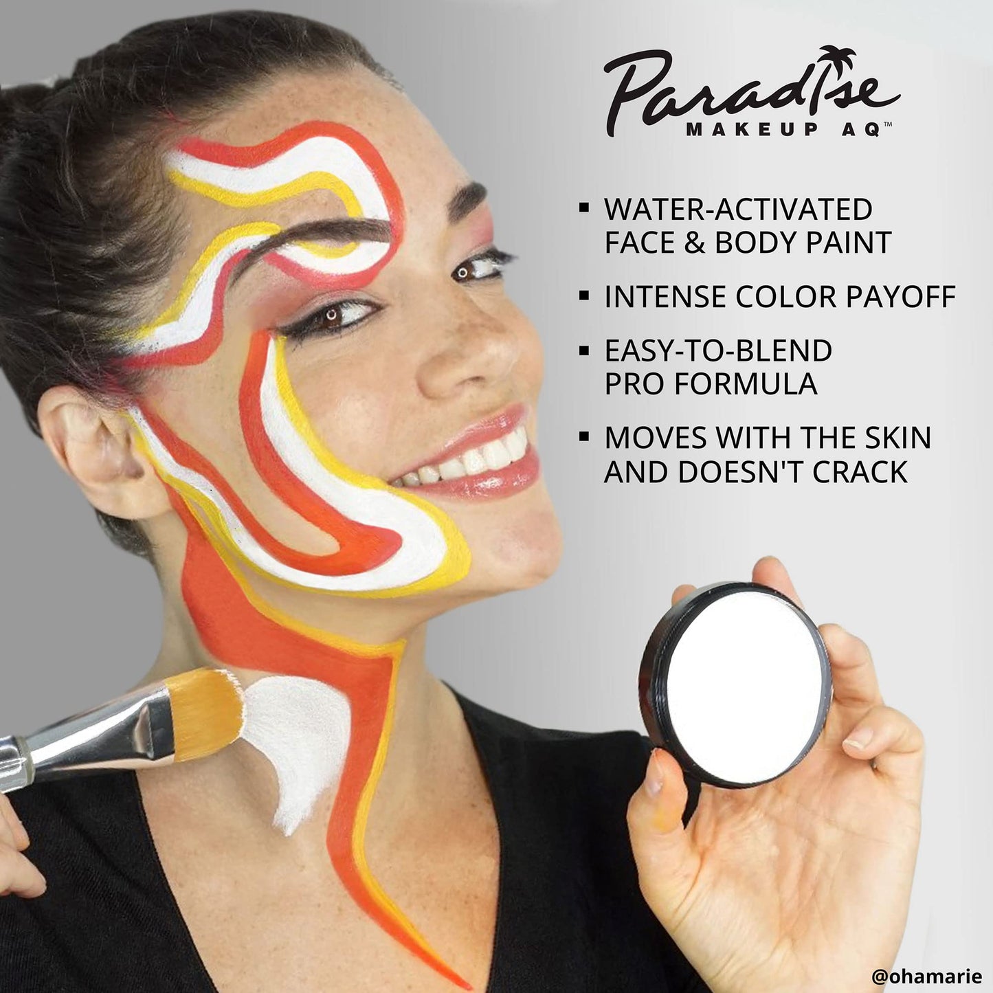 Mehron Makeup Paradise Makeup AQ Pro Size | Stage & Screen, Face & Body Painting, Special FX, Beauty, Cosplay, and Halloween | Water Activated Face Paint & Body Paint 1.4 oz (40 g) (Violet)