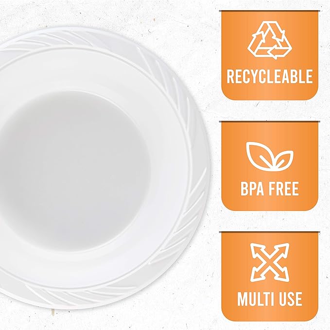 800 Count Disposable 18 ounce White Plastic Soup Bowls