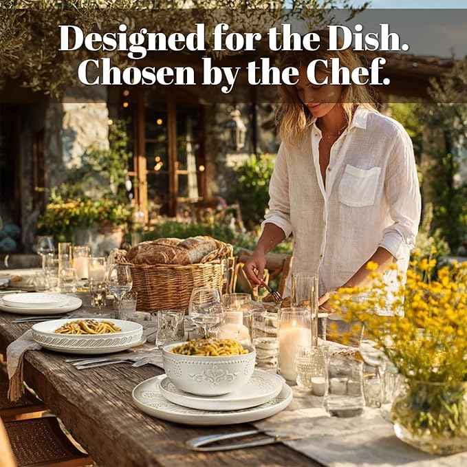 Artena Plates And Bowls Sets, 16 Pieces Dinnerware Sets, Dish Set For 4, Ceramic Kitchen Bowl And Plate Set, Embossed White Dishware Sets, Dishwasher & Microwave Safe (Wheat Leaf)