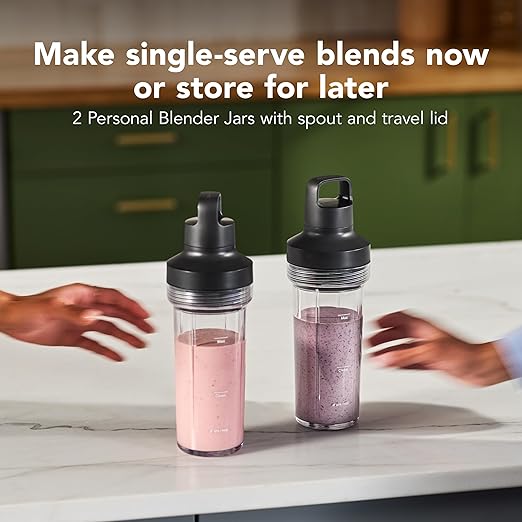 KitchenAid Pure Power Blender with 2 Personal Blending Jars, 1700 Watt Peak Power*, KSB2078, Porcelain White