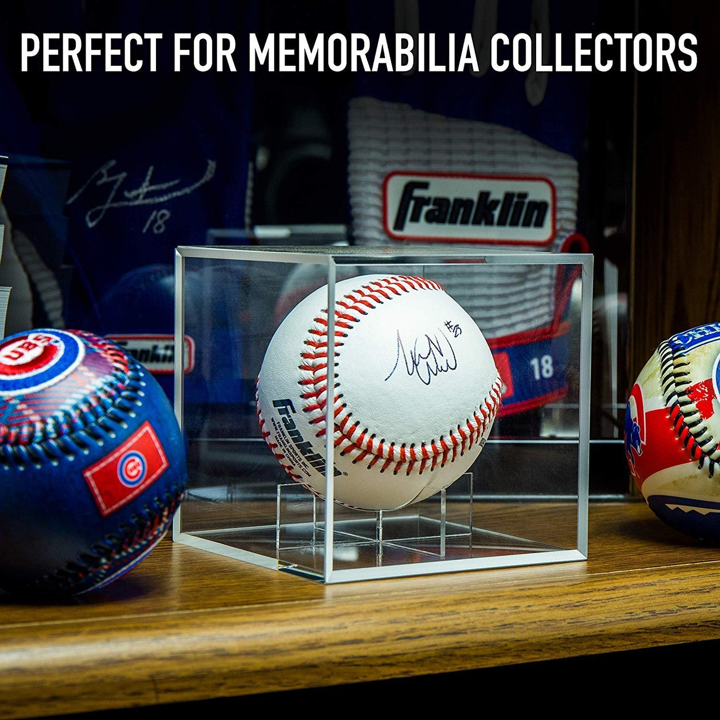 Baseball Display Case, UV Protected Acrylic Cube Baseball Holder Square Clear Box Memorabilia Display Storage Sports Official Baseball Autograph Display Case - Fits Official Size Ball(8 Pack