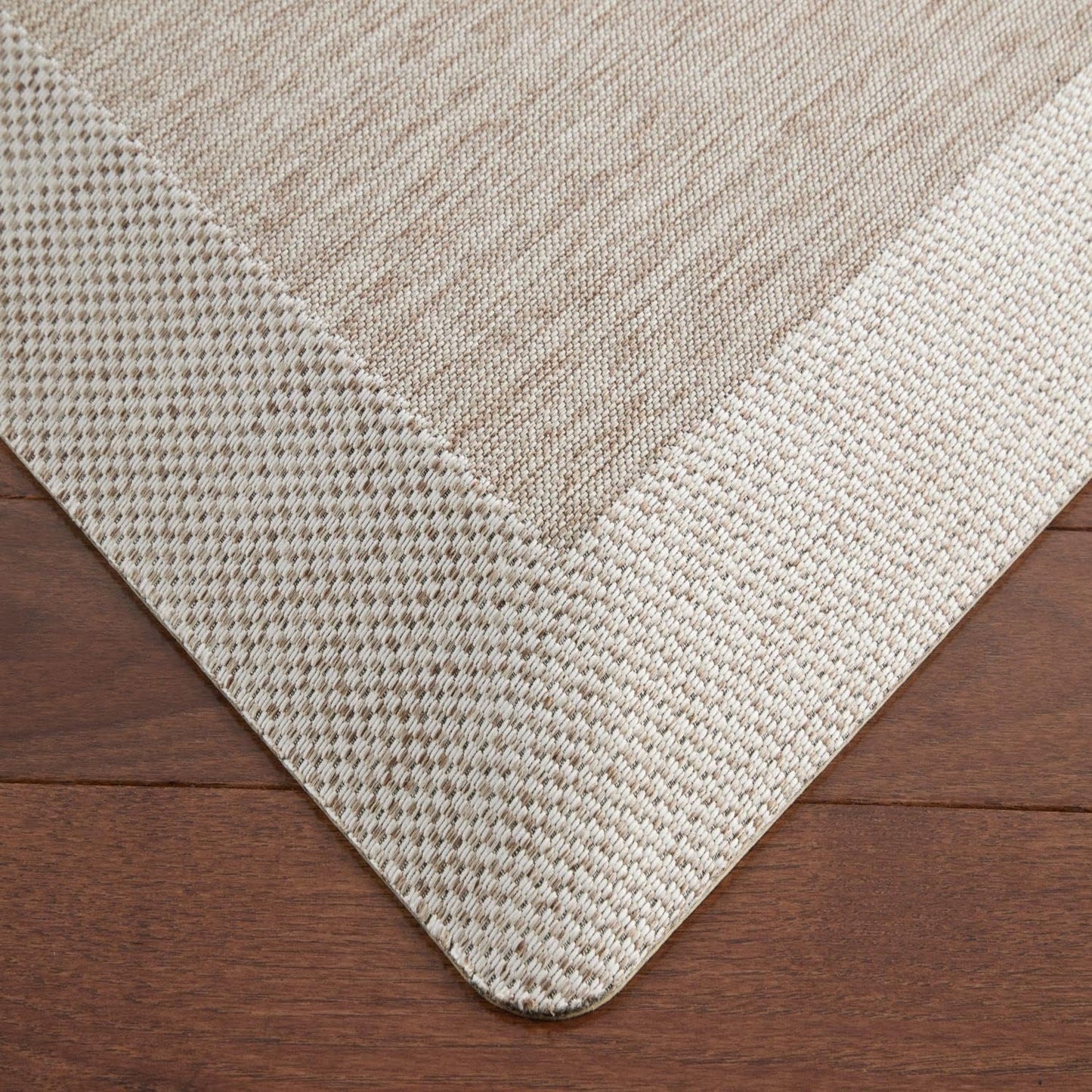 Martha Stewart Mira Modern Heathered Anti-Fatigue Air-Infused Kitchen Mat, Coffee Brown, 19.6"x39"