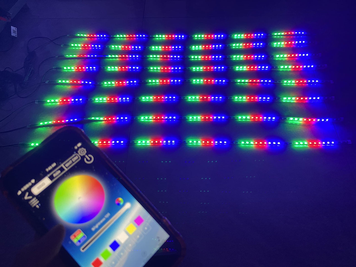 8PCS 6.5FT 2Meters 78" Dream Color Chasing Flow Series LED Strobe Flash Breath Strips Lights for Polaris Slingshot Golf Cart Ryker Spyder Lighting Kit Underglow Hood Lights Strips Bluetooth + Remote