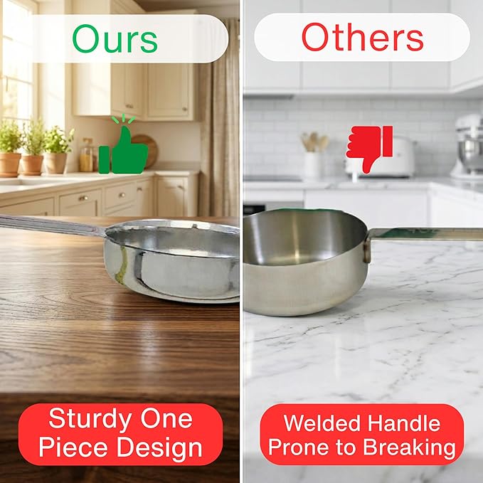 3 Ounce Solid Stainless Steel Portion Control Ladle Spoon for Measuring and Serving; Commercial Grade Serving Scoops [Pack of 12]