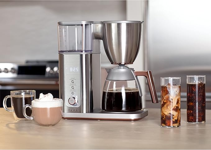 Café Specialty Drip Coffee Maker | 10-Cup Glass Carafe | WiFi Enabled Voice-to-Brew Technology | Smart Home Kitchen Essentials | SCA Certified, Barista-Quality Brew | Stainless Steel